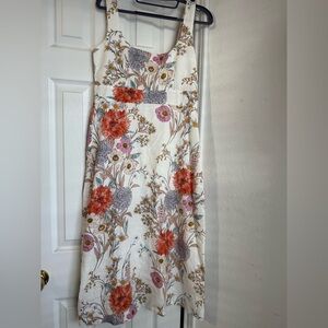 Ann Taylor linen midi dress